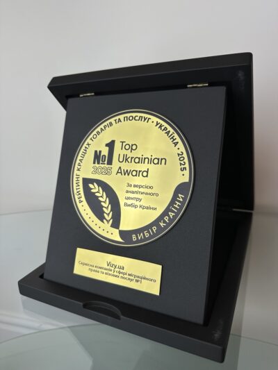 Вибір Країни 2025. Top Ukrainian Awards. Сервісна компанія міграційного права та візових послуг №1